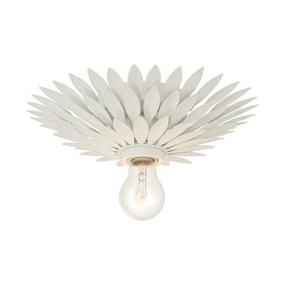 Crystorama Broche 1 Light Flush Mount Matte White