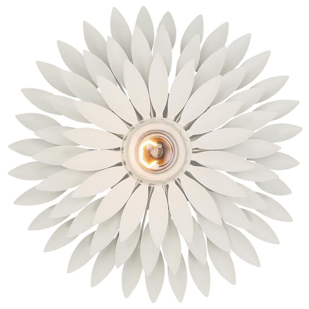 Crystorama Broche 1 Light Sconce Matte White
