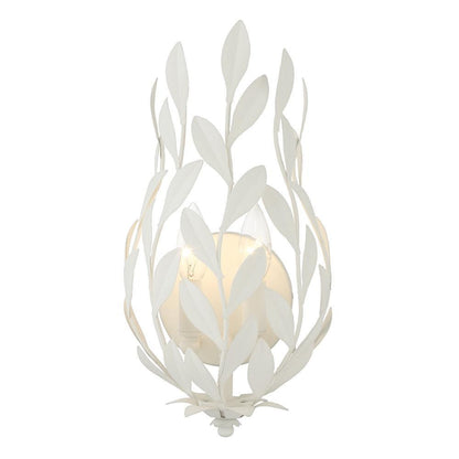 Crystorama Broche 1 Light Sconce Matte White