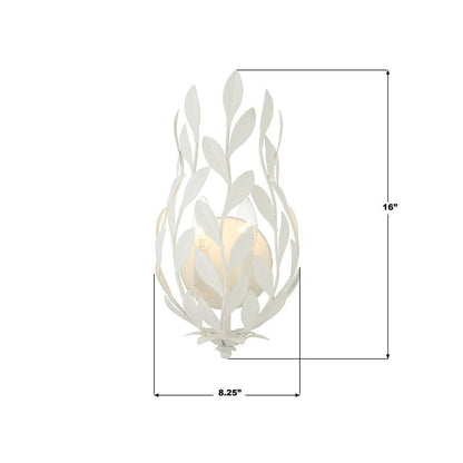 Crystorama Broche 1 Light Sconce Antique Silver