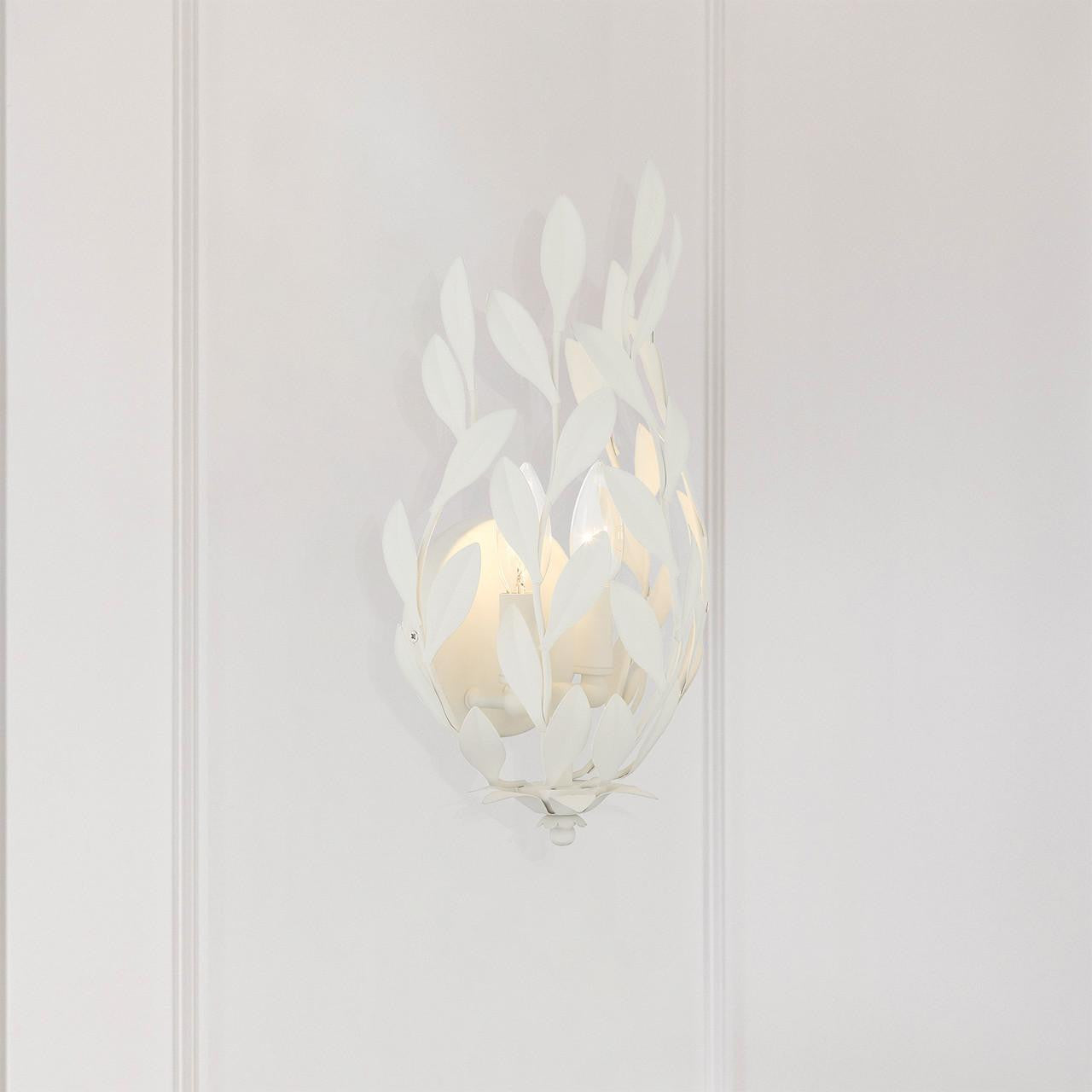 Crystorama Broche 1 Light Matte White Sconce, Crystorama 561-MT 2NYDU