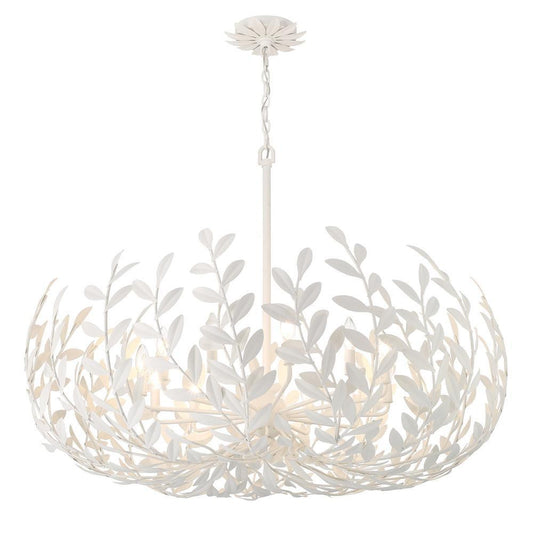 Crystorama Broche 12 Light Chandelier Matte White