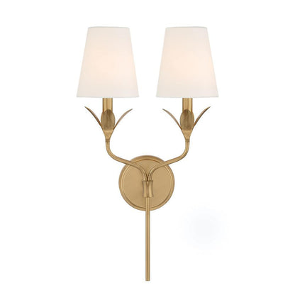 Crystorama Broche 2 Light Sconce Antique Gold