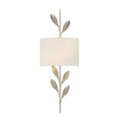 Crystorama Broche 2 Light Antique Silver Sconce, Crystorama 501-SA 2NYDH