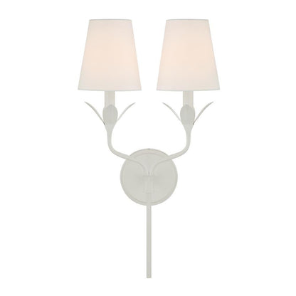 Crystorama Broche 2 Light Sconce Matte White
