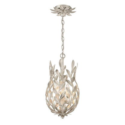 Crystorama Broche 3 Light Mini Pendant Antique Silver