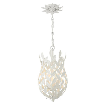 Crystorama Broche 3 Light Mini Pendant Matte White