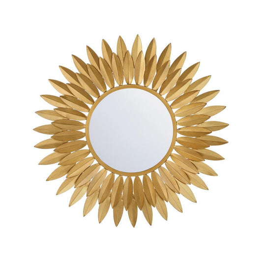 Crystorama Broche 20in Mirror Antique Gold
