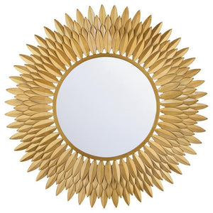 Crystorama Broche 30in Mirror Antique Gold