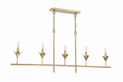 Crystorama Broche Chandelier - Antique Gold 21"H