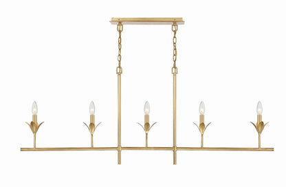 Crystorama Broche Chandelier - Antique Gold 21"H