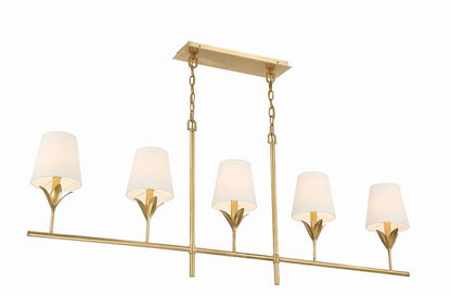 Crystorama Broche Chandelier - Antique Gold 21"H