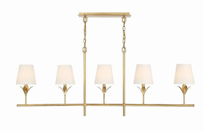 Crystorama Broche 5 Light Chandelier Antique Gold