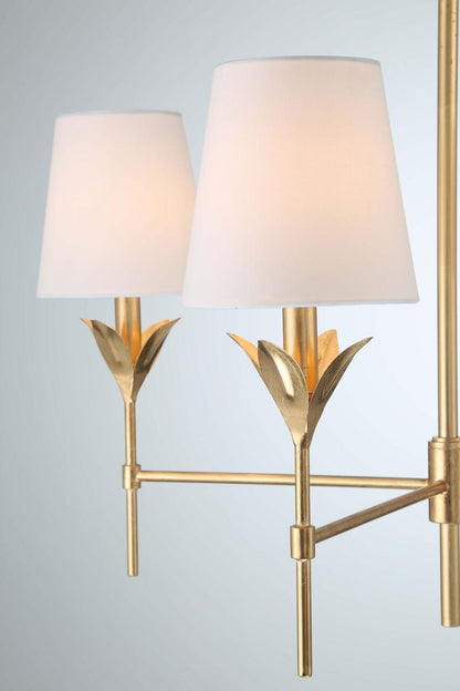 Crystorama Broche Chandelier - Antique Gold 28"H