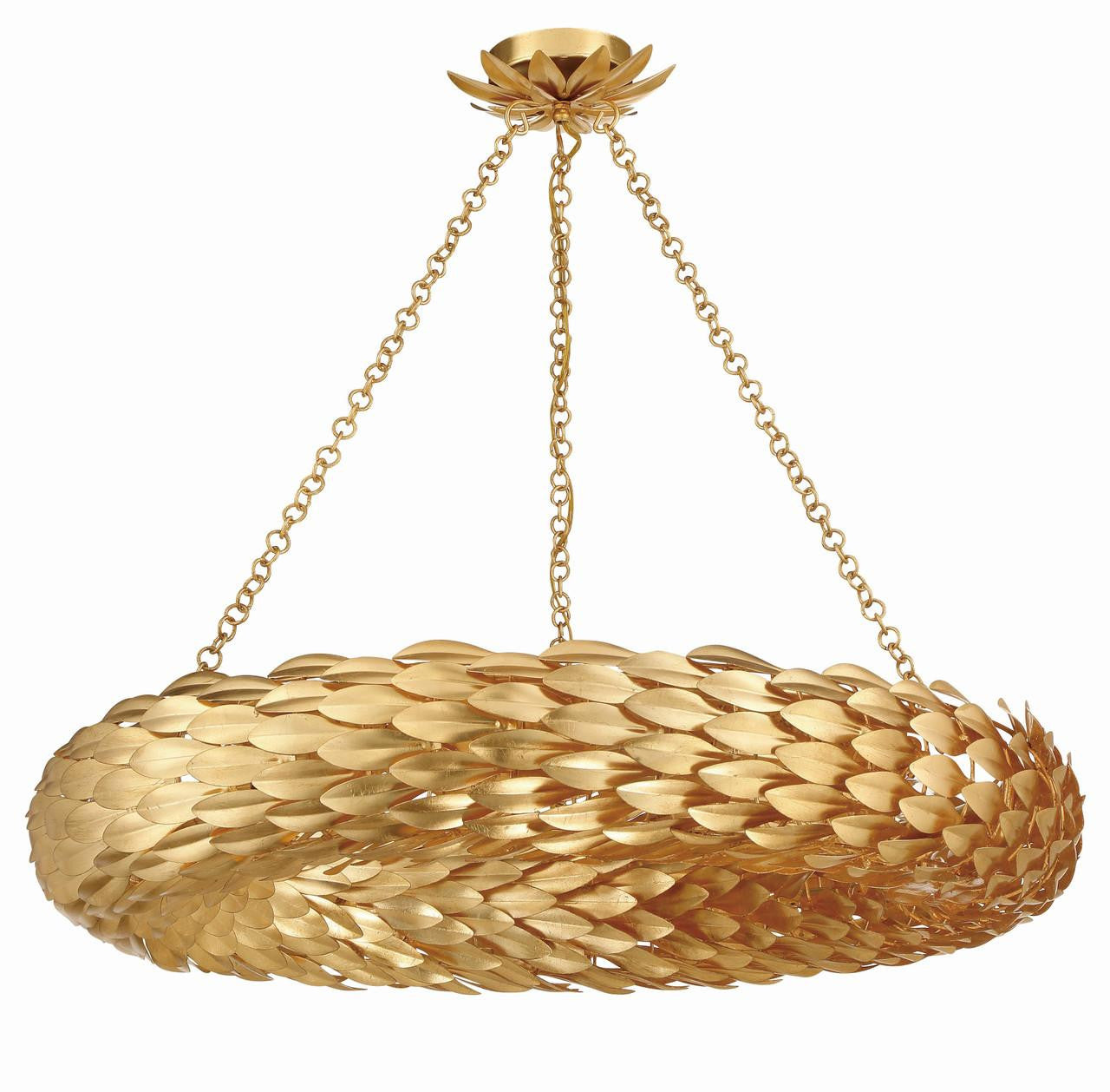 Crystorama Broche 8 Light Chandelier Matte White