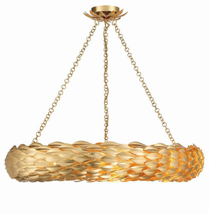 Crystorama Broche 8 Light Chandelier Antique Gold