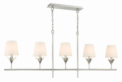 Crystorama Broche Chandelier - Antique Silver 21"H
