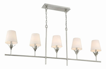 Crystorama Broche Chandelier - Antique Silver 21"H