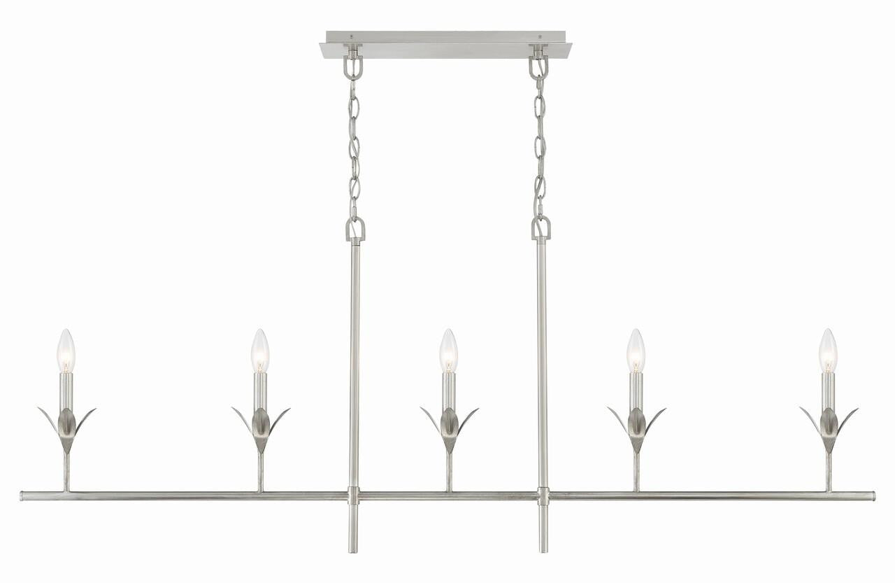 Crystorama Broche Chandelier - Antique Silver 21"H