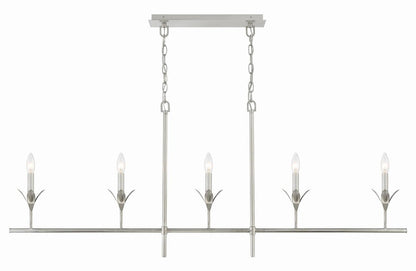Crystorama Broche Chandelier - Antique Silver 21"H