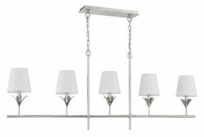 Crystorama Broche Chandelier - Antique Silver 21"H