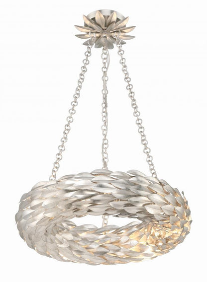 Crystorama Broche Chandelier - Antique Silver 3.75"H