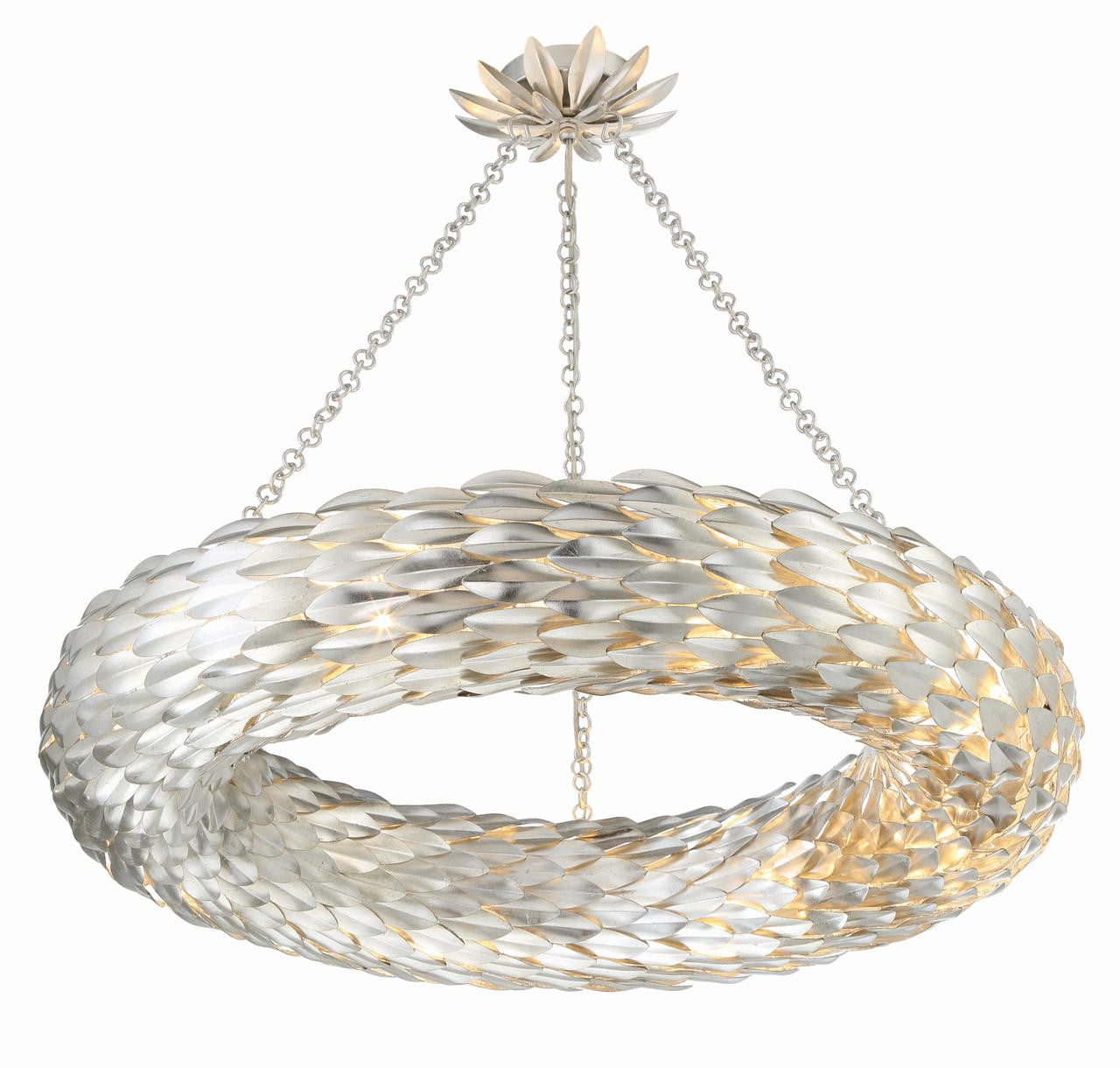 Crystorama Broche Chandelier - Antique Silver 5.75"H