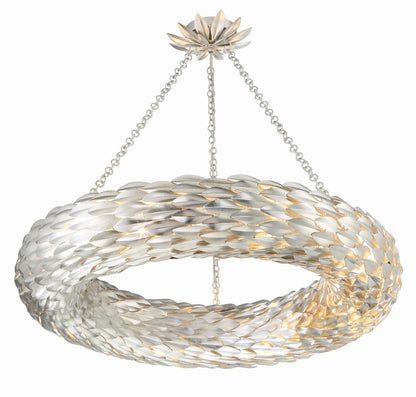 Crystorama Broche Chandelier - Antique Silver 5.75"H