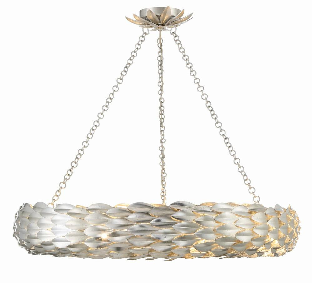 Crystorama Broche Chandelier - Antique Silver 5.75"H