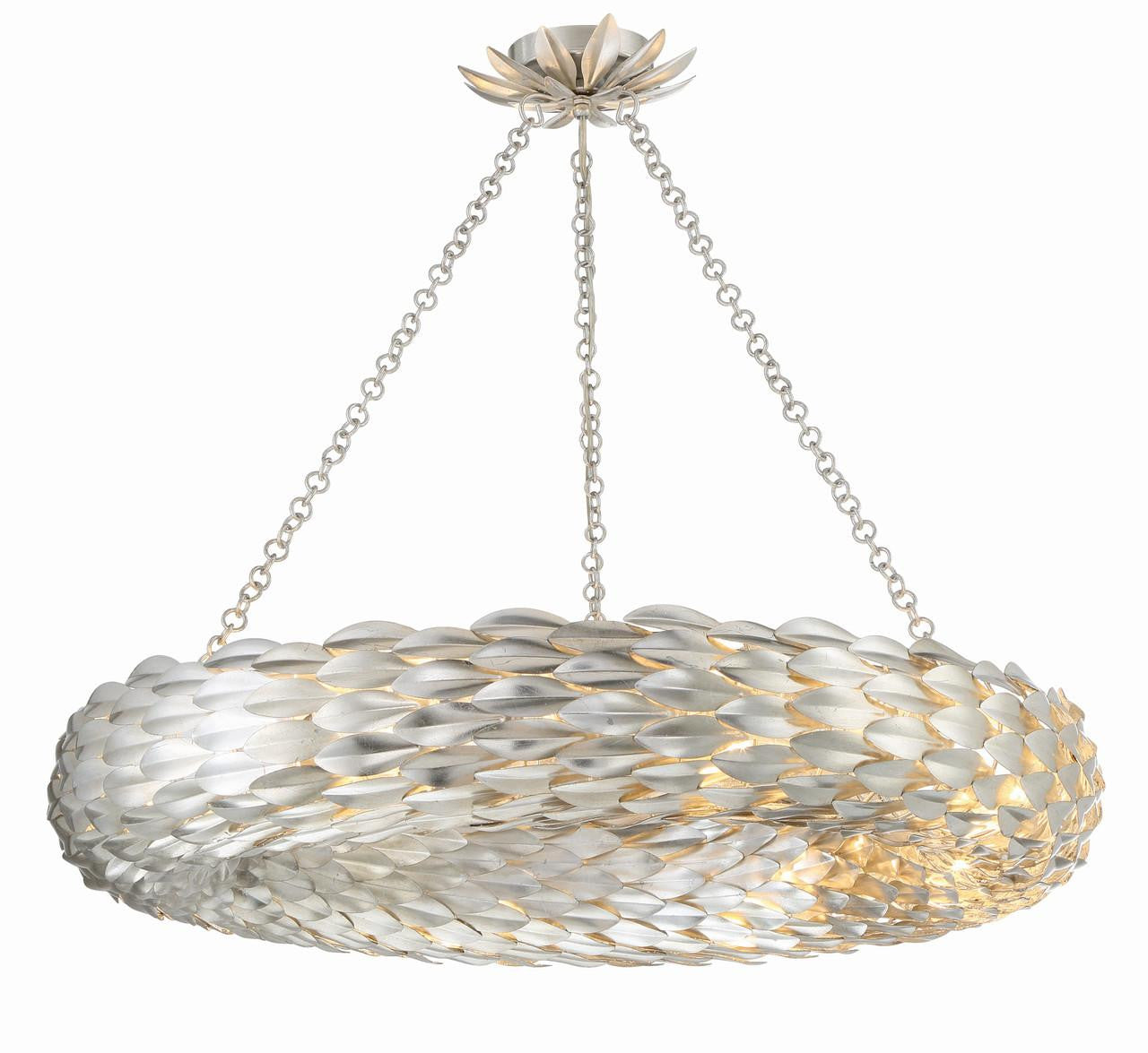 Crystorama Broche Chandelier - Antique Silver 5.75"H