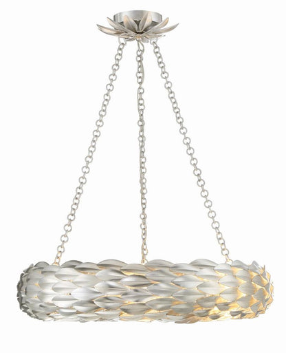 Crystorama Broche Chandelier - Antique Silver 5"H