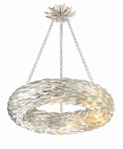 Crystorama Broche Chandelier - Antique Silver 5"H
