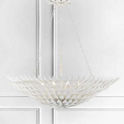 Crystorama Broche Chandelier - Matte White 12"H