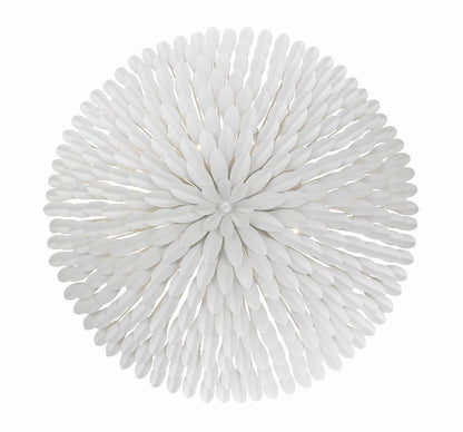 Crystorama Broche Chandelier - Matte White 12"H