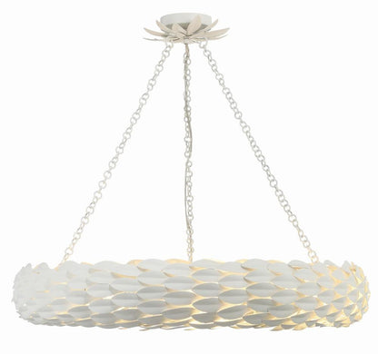 Crystorama Broche Chandelier - Matte White 5.75"H