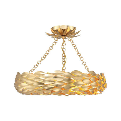 Crystorama Broche LED Chandelier Antique Silver
