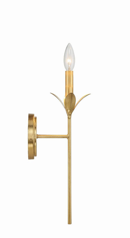 Crystorama Broche Wall Sconce - Antique Gold 21"H