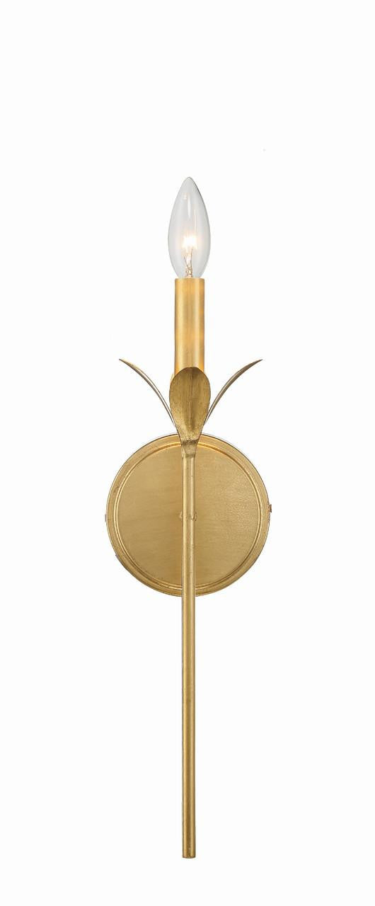 Crystorama Broche Wall Sconce - Antique Gold 21"H