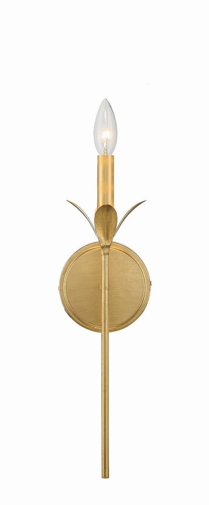 Crystorama Broche Wall Sconce - Antique Gold 21"H