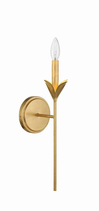 Crystorama Broche Wall Sconce - Antique Gold 21"H
