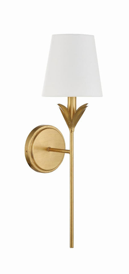 Crystorama Broche 1 Light Wall Sconce Antique Silver