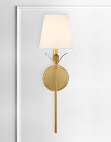 Crystorama Broche Wall Sconce - Antique Gold 21"H