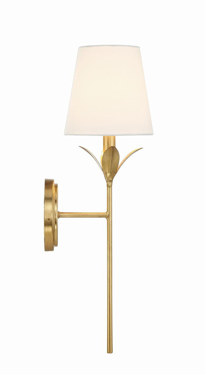 Crystorama Broche Wall Sconce - Antique Gold 21"H