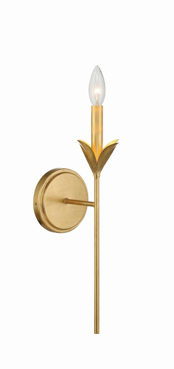 Crystorama Broche Wall Sconce - Antique Gold 21"H