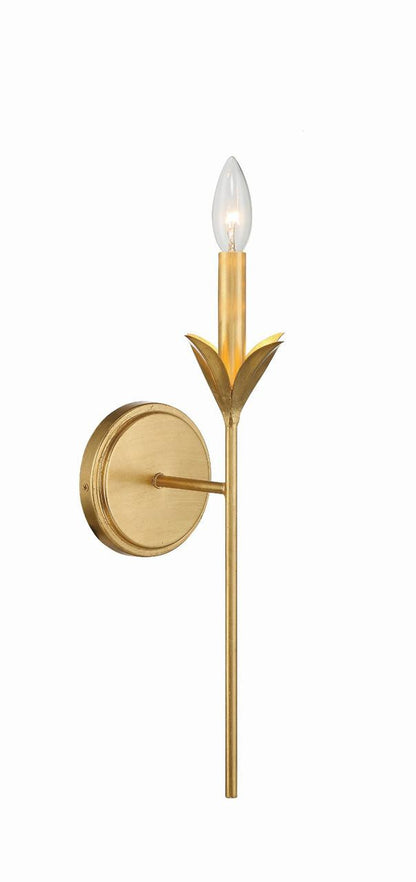 Crystorama Broche Wall Sconce - Antique Gold 21"H