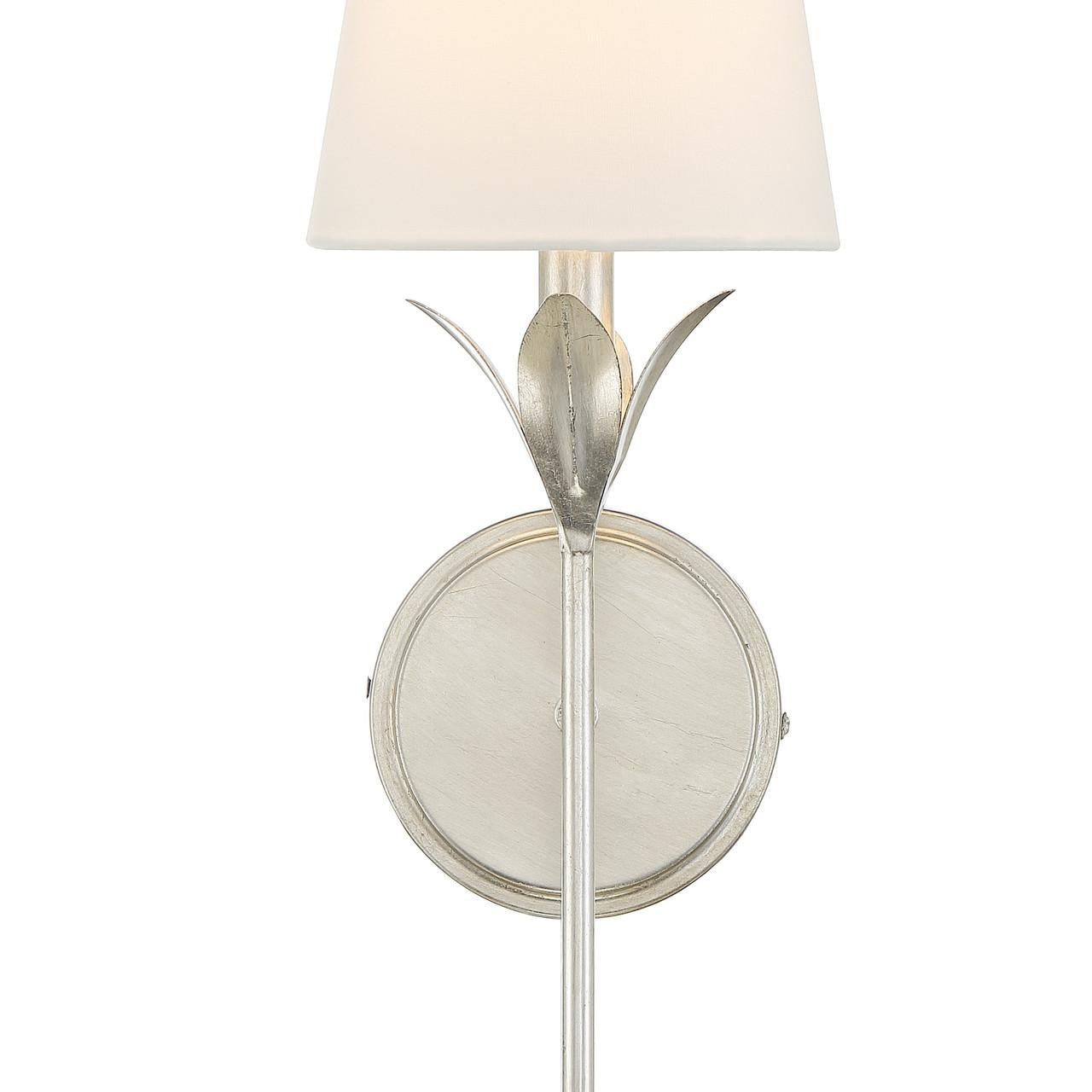 Crystorama Broche Wall Sconce - Antique Silver 21"H