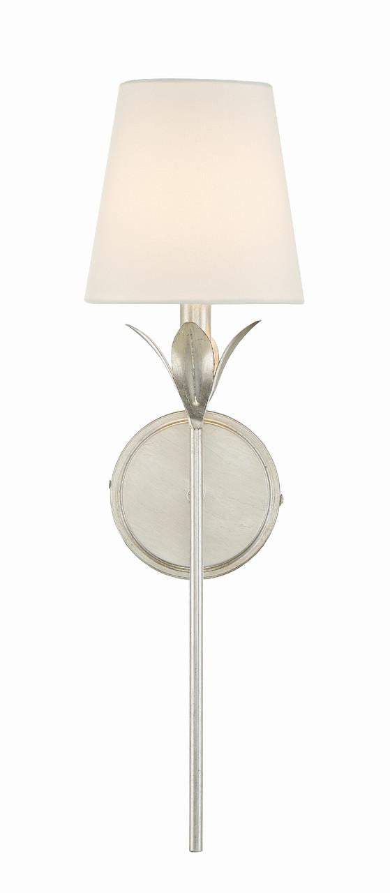 Crystorama Broche Wall Sconce - Antique Silver 21"H