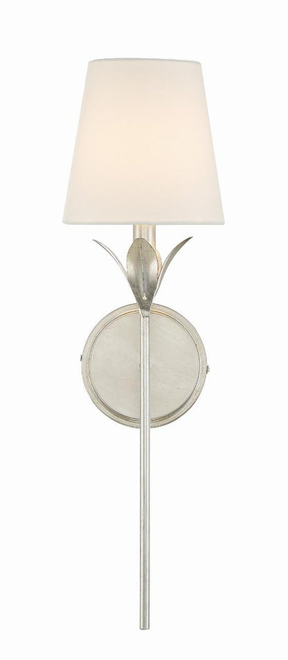 Crystorama Broche Wall Sconce - Antique Silver 21"H
