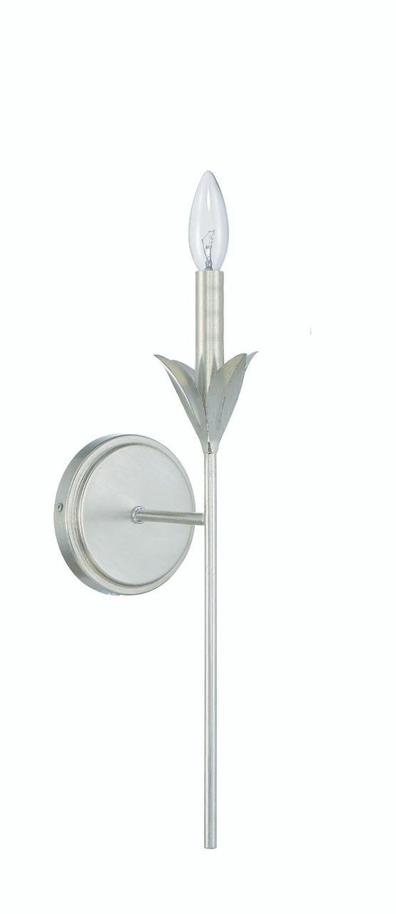 Crystorama Broche Wall Sconce - Antique Silver 21"H