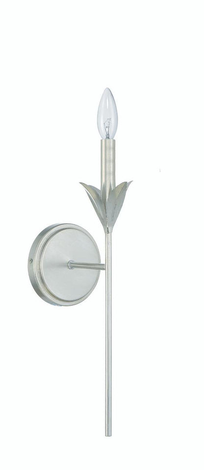 Crystorama Broche Wall Sconce - Antique Silver 21"H